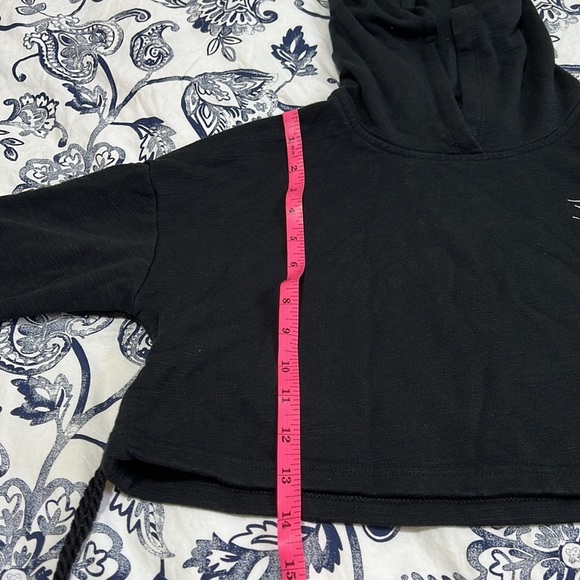 Gymshark Black Ruched Cropped Hoodie - Picture 7 of 9